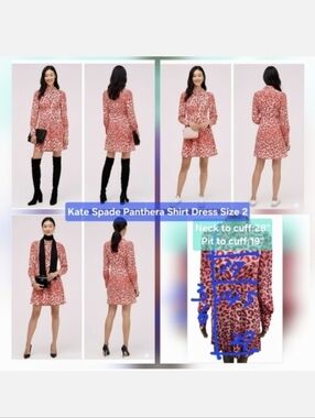 Kate Spade Panthera Shirtdress Size 2